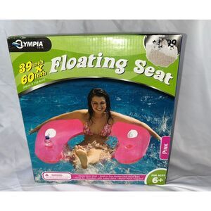 Vintage NOS Vinyl Hot Pink Floating Seat 39X60 Inflatable Pool Float